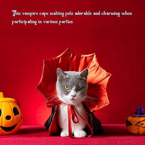 Halloween Costume for Dog, Dog Vampire Costume with Stand-Up Collar - Image 5