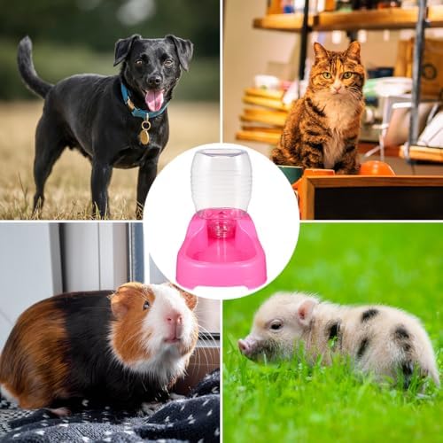 iplusmile Pet Water Feeder Gravity Bowl Non-Spill Dog Puppy Water Dispenser Smooth Surface 7.48X5.90X4.33 Inch for Home and Pet Shop