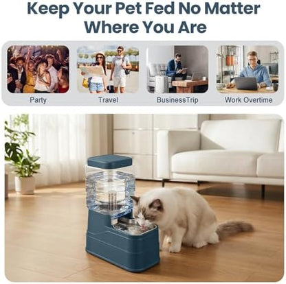 Auto Dog Water Dispenser with Stainless Steel Bowl Feeder for Pets