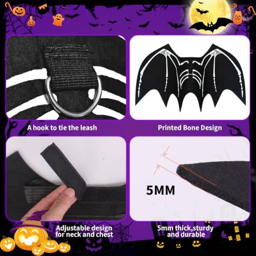 Dog Halloween Bat Wings Costume XL，Pet Halloween Cosplay Apparel XLarge - Image 3
