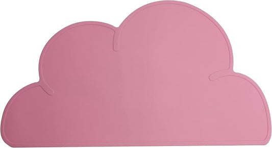 Love Dream Silicone Pet Feeding Food Mat with Raised Edge, Anti-Slip Waterproof Pet Bowl Mat Placemat for Dog and Cat (Dark Pink)