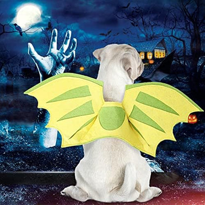 Dog Halloween Costumes Dragon Wings, Dog Costume Pet Clothes Dinosaur Wings for Small Medium Large Dogs Puppy, Cat Outfit Apparel for Christmas Birthday Party Photo Props - Image 2