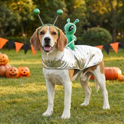 Halloween Alien Dog Costume Outfit Headband for Small Large Dog L - Image 3