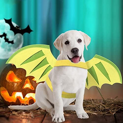 Dog Halloween Costumes Dragon Wings, Dog Costume Pet Clothes Dinosaur Wings for Small Medium Large Dogs Puppy, Cat Outfit Apparel for Christmas Birthday Party Photo Props - Image 4