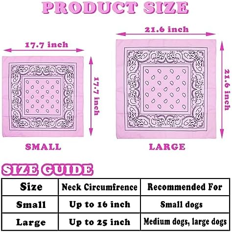 GOYOSWA Dog Halloween Costumes, Dog Cowboy Costume Halloween Pet Cowboy Hat Bandana Scarf for Small Medium Large Dogs Pets (Pink Hat & Pink Bandana, Large) - Image 4