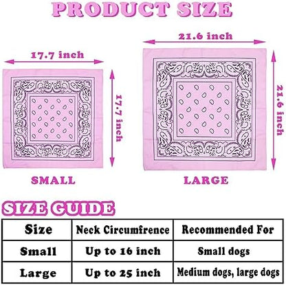 GOYOSWA Dog Halloween Costumes, Dog Cowboy Costume Halloween Pet Cowboy Hat Bandana Scarf for Small Medium Large Dogs Pets (Pink Hat & Pink Bandana, Large) - Image 4