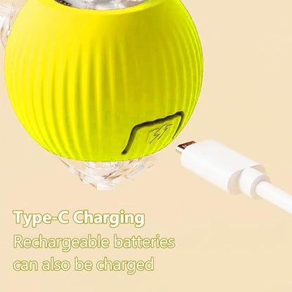Automatic Interactive Rolling Cats Dog Toys Ball for Indoor- Rechargeable Activate Interactive Dog Pet Toy for Indoor, Self-Playing Automatic Moving Kitten Toys for Cats