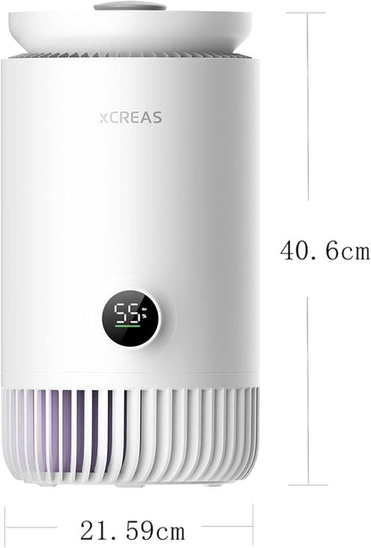 Enhanced Humidifier and Air Purifier in One, 0.8 Gal Top-Fill Tank, 23dB Ultra-Quiet Mist-Free Design (2-in-1 Air Purifier & Humidifier)