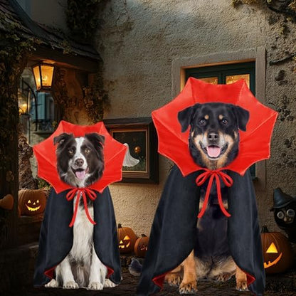 Dog Halloween Costume Dog Vampire Costume Funny Pet Vampire Devil Cape Cloak Halloween Costumes for Small Medium Large X-Large Dogs Pets (X-Large) - Image 5