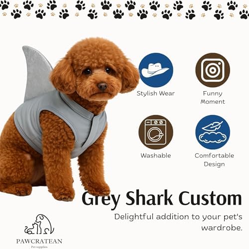 Pet Custom Dog Custom Cat Custom Hoodie, Sporty Look, Funny Gift, Halloween Holiday (Shark with Standing Fin, Small) - Image 4