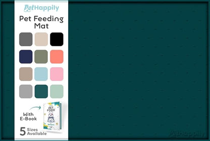 Dog Food Mat - Raised Edges Dogs Mat for Food and Water Prevent Spill, Waterproof Cat Food Mats Protect Floors, Easy Clean Dog Bowl Mats for Food and Water, Silicone Pet Food Tray