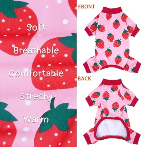 XPUDAC Dog Pajamas for Small Medium Dogs, Strechy Soft Dog Clothes for Dogs Girl Boy Pet Jumpsuit, Cat Onesie-S - Image 6