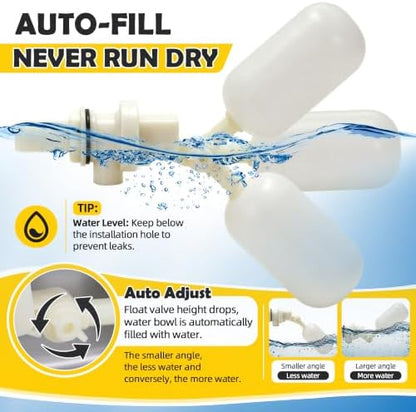 Stainless Steel Automatic Livestock Waterer with Float Valve Fit 3/4''GHT