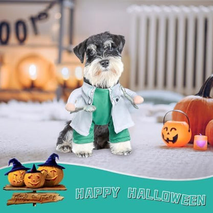 DELIFUR Dog Halloween Dentist Costume - Pet Doctor Dress Up Costume Funny Apparel Uniform Adjustable Doctor Cosplay Outfit for Small Medium Dog (Small) - Image 4