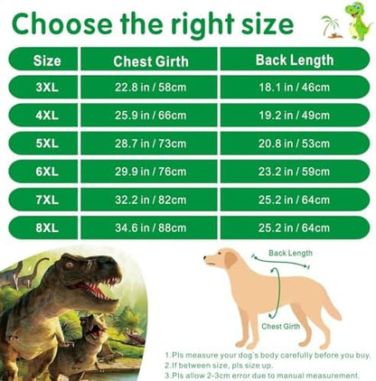 Idepet Large Dogs Halloween Dinosaur Costume Jacket Pet Dog Warm Fleece Winter Clothing Outfits Funny Apperal Golden Retriever Pitbull Clothes Hoodie (8XL) - Image 7
