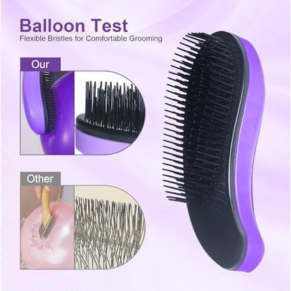 Small Dog Brush, Skin-friendly Soft Bristles (Purple) - Image 3