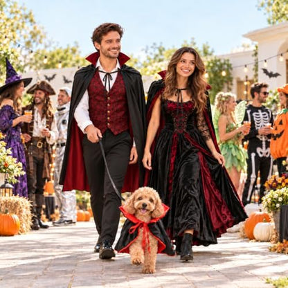 Vampire Dog Halloween Costumes, Cute Halloween Costumes for Dogs Cats - Image 6