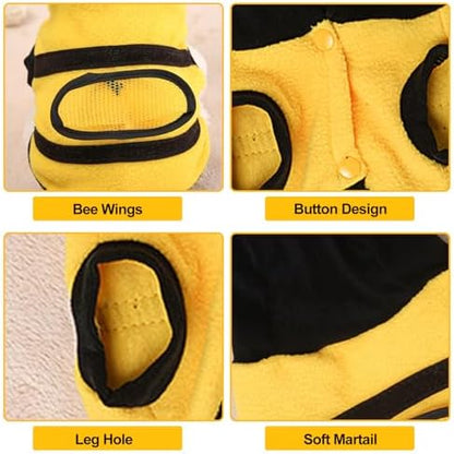 Bee Dog Costumes Bumblebee Dog Halloween Costume Funny Pet Cosplay Costume - Image 2