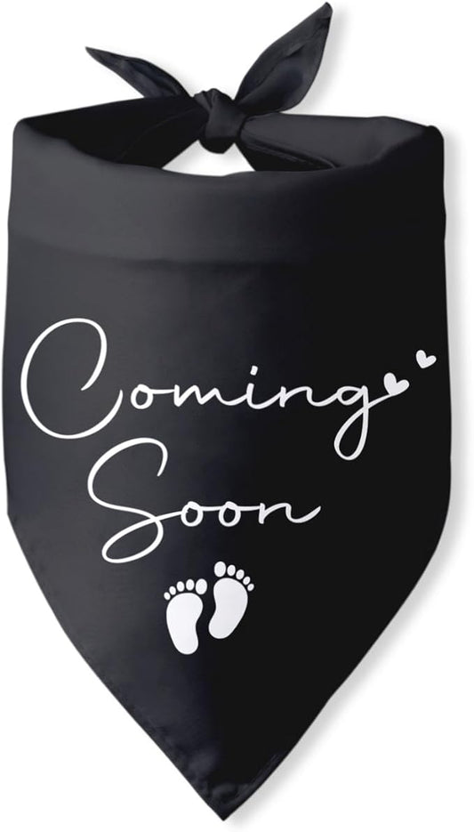 Baby Coming Soon Announcement Dog Bandana Gender Reveal Baby Announcement Pet Dog Triangle Scarf Photo Props Scarf Accessories