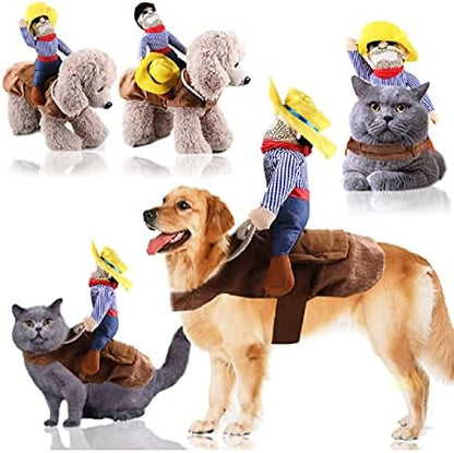 Idepet Halloween Cowboy Dog Costume Cosplay Apparel Riders Clothing - Image 2