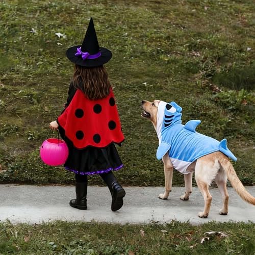 FLAdorepet Halloween Large Dog Shark Costume Outfit Fleece Warm Clothes,XXL - Image 2