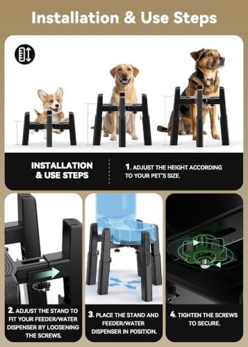 CZPET Dog Bowl Stand Extra Large Holder [Stand Only]