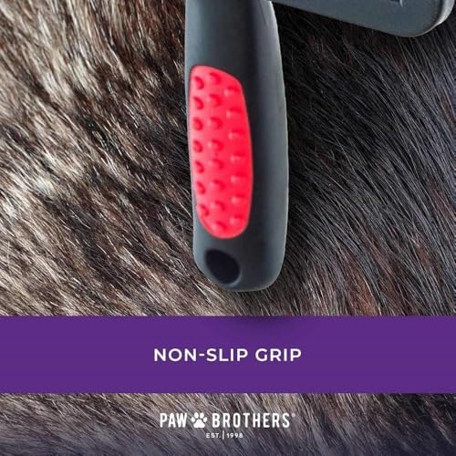 Paw Brothers Soft Pin Curved Slicker Brush for Dogs, Coated Tips, Maximum Coverage, Gentle on Skin, Size 3" x 5.5", Small - Image 4