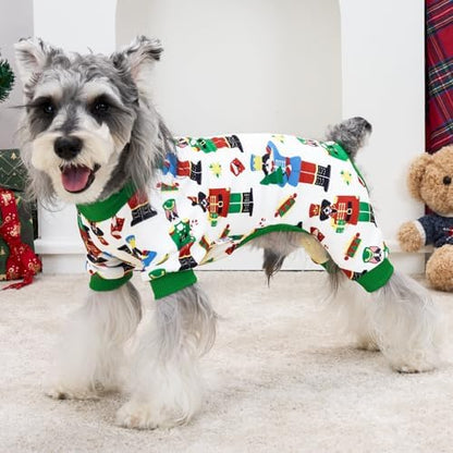 XPUDAC Christmas Dog Pajamas Comfy Dog Clothes for Small Medium Dogs Girl Boy Holiday Pet Outfit Winter Puppy Jumpsuits Pet Pjs Apparel, 2XL - Image 4