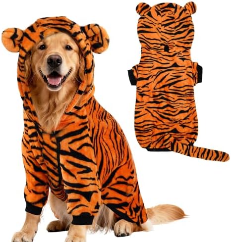 Topbuti Dog Halloween Tiger Costume Dog Hoodies Sweaters Pet Funny Clothes by Topbuti