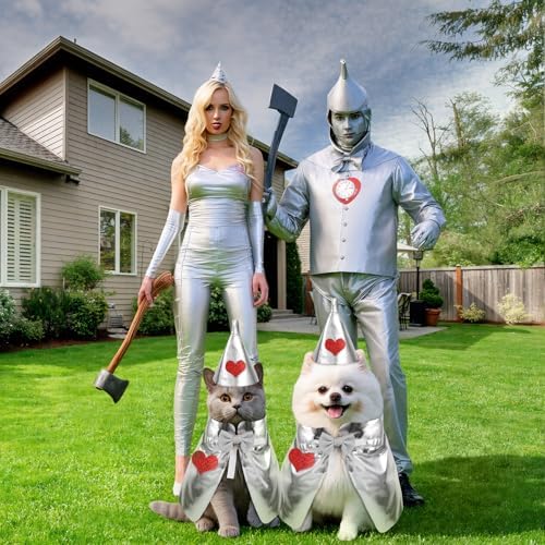 Cat Dog Halloween Costume, Sliver Tin Dog Costume Accessories for Small Puppy Kitten Halloween Dress Up Party - Image 7