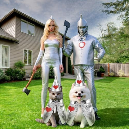 Cat Dog Halloween Costume, Sliver Tin Dog Costume Accessories for Small Puppy Kitten Halloween Dress Up Party - Image 7