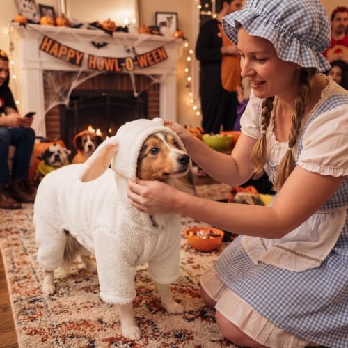 Gilprop Sheep Costume for Dogs, Halloween Lamb Pet Fun Costume, L - Image 5