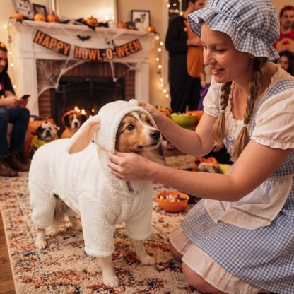 Gilprop Sheep Costume for Dogs, Halloween Lamb Pet Fun Costume, L - Image 5