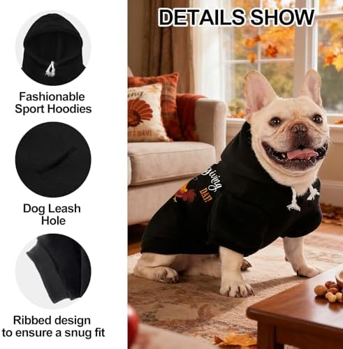 EXPAWLORER Dog Hoodies for Small Medium Large Dogs,Thanksgiving Turkey M - Image 3