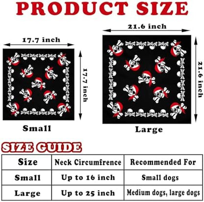 GOYOSWA Dog Pirate Costume, Dog Halloween Costumes Pirate Hat and Bandana Set Holiday Outfit Clothes for Small Medium Large Dogs Pets (Style B, Large) - Image 3
