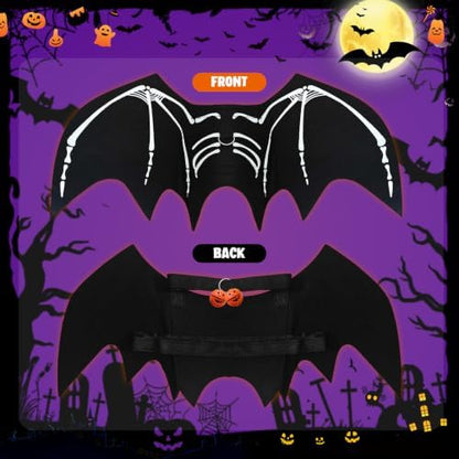 Dog Halloween Bat Wings Costume XL，Pet Halloween Cosplay Apparel XLarge - Image 5