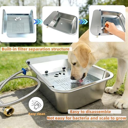 Automatic Water Dispenser for Dogs Slow-Drink,Splash-Proof Design
