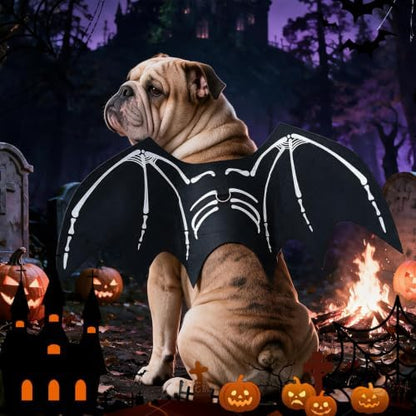 Dog Halloween Bat Wings Costume M，Pet Halloween Cosplay Apparel Medium - Image 6