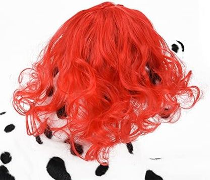 Funny Dog Cat Cosplay Wig for Halloween, Christmas, Parties, Festivals - Pet Wigs for Small, Medium and Large Dogs (Wine Red) - Image 6