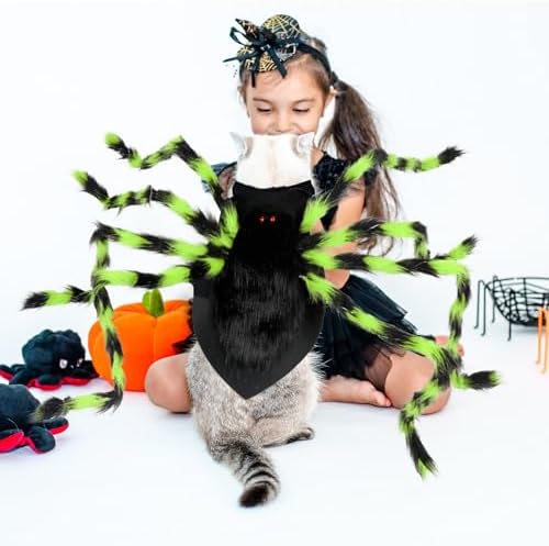 OurWarm Dog Halloween Costumes, Adjustable Medium Large Dog Spider Costume - Image 5