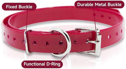 Universal 27 ½” X ¾” Replacement Band Strap for Dog Training Collar - Adjustable Waterproof TPU for Remote E-Collar, Static/Vibration Shock Trainer, Fits Most Bark Control & Obedience Devices