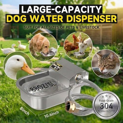 Automatic Self-Filling Dog Water Bowl,3L/101oz