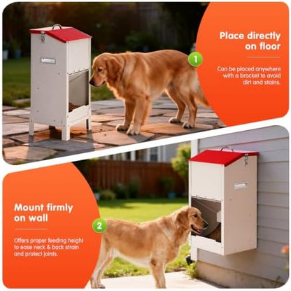 25 Lbs Automatic Dog Feeder for Large Dogs, with Elevated Stand