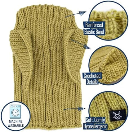 Zoo Snoods Baby Yoda Costume - Alien Knit Dog Snood Wrap for Pets, Warm Neck Ear Cover Protection for Halloween and Winter (Small) - Image 3