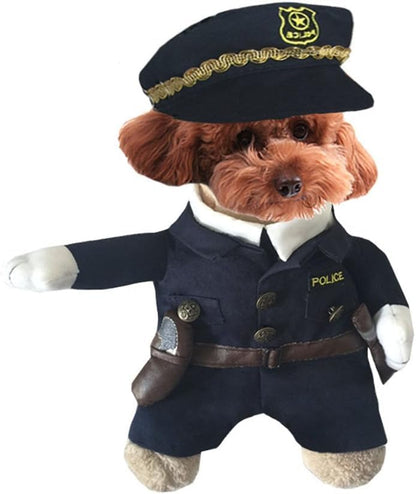 NACOCO Halloween Pet Policeman Costume - Dog and Cat Funny Clothes Outfit Apparel for Small Medium and Large Dogs(Navy Blue, M - Image 6