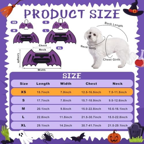 Dog Dragon Wings, Halloween Dragon Costume for Dog Cat, Purple, Xs - Image 3
