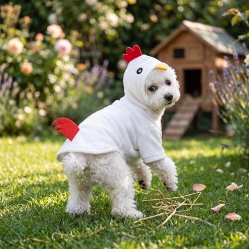 Funny Plush Chicken Dog Costume for Halloween Thanksgiving (Large) - Image 3
