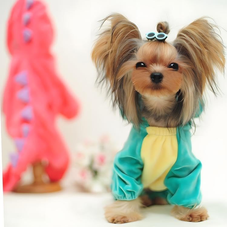 DELIFUR Dinosaur Dog Halloween Costume Pet Dino Hoodie for Large Dogs (4XL, Green) - Image 2