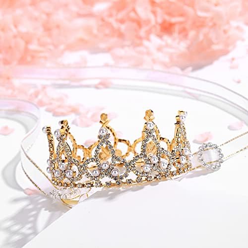 Lovelyshop Royal Pet Costume, Red Velvet Cloak & Gold Pearl Crown, S - Image 4