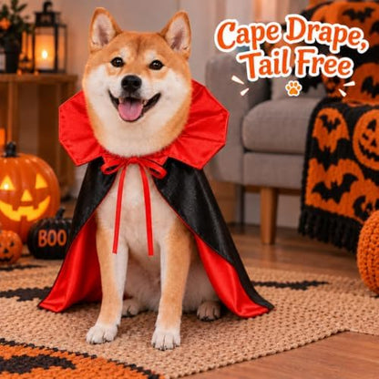 Toddmomy Dog Halloween Vampire Cape Costume 21.1" for Medium Dogs - Image 5